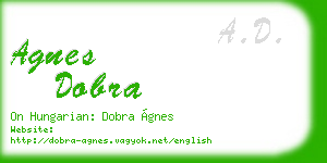 agnes dobra business card