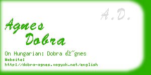 agnes dobra business card